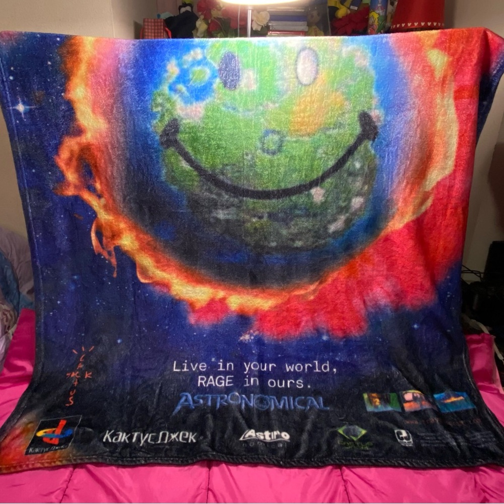 Travis Scott Cactus Jack Fortnite World Blanket